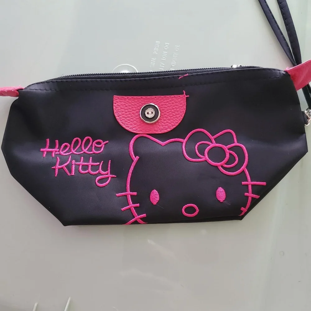 Hello Kitty black and pink makeup bag